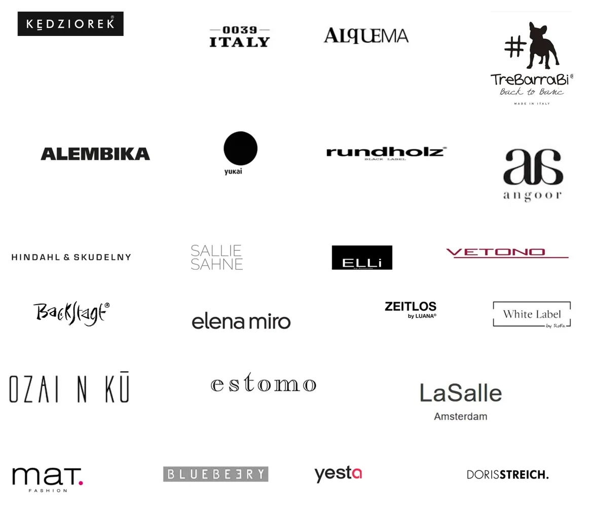 Designerlabels bei Boutique Mariol Wien – Kedziorek, 0039 Italy, Alquema, TreBarraBi, Alembika, Yukai, Rundholz Black Label, Angoor, Hindahl & Skudelny, Sallie Sahne, ELLi, Vetono, Backstage, Elena Miro, Zeitlos by Luana, White Label by RoFa, Ozai N Ku, Estomo, LaSalle Amsterdam, Mat Fashion, Blueberry, Yesta, Doris Streich